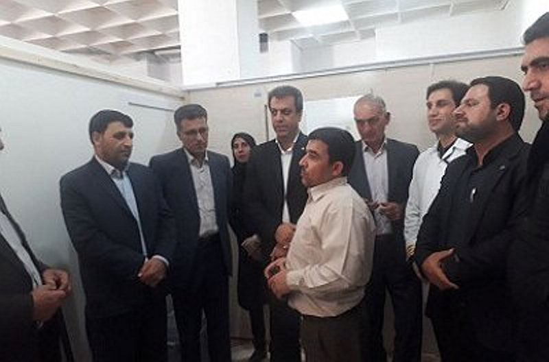بازدید فرماندار ایوان از ایستگاه انتقال خون مستقر در بیمارستان امام رضا ( ع ) شهر ایوان